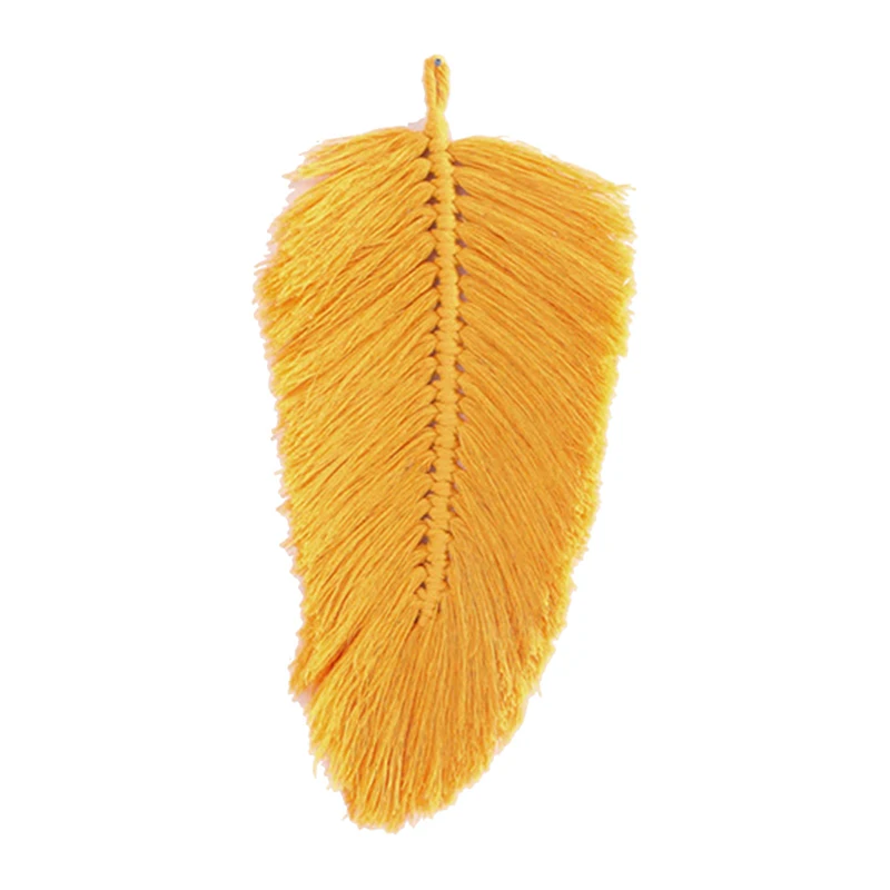 Macrame Wall Hanging Leaf Feather Boho Decor Cotton Cord Nordic Style Tapestry Toy Room Tassels Home Tapisserie | Дом и сад