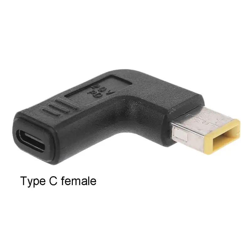 

Type-C Female to Square DC Male PD Power Charger Connector Cable Adapter Converter for Le-novo Thinkpad Notebooks