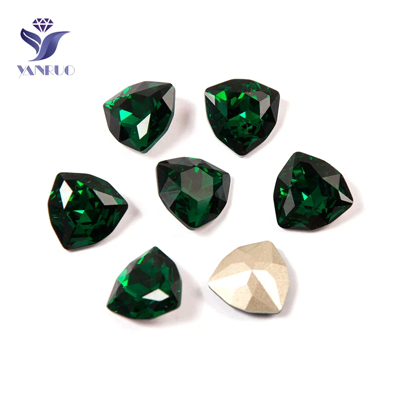 Emerald YANRUO 4706 супер качество камни и кристаллы пришить страз в форме когтя Pointback ремесло кристалл для камней для украшения одежды - Цвет: Emerald