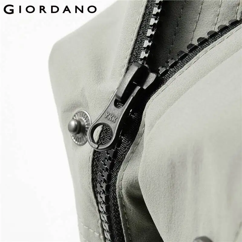 

Giordano Men Jackets Dropped Shoulder Stand Collar Cargo Pocket Jacket Windpoof Soild Short Chaquetas Hombre 01071069