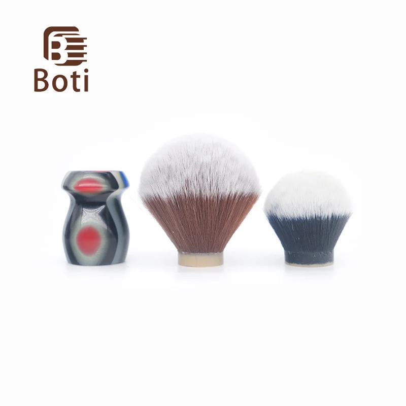 

BOTI Brush-Mini Chubby Handle with Mini Tuxedo Synthetic Hair Knot Thin Hair Shaving Brush Whole Brush 50mm Height Men's Beard