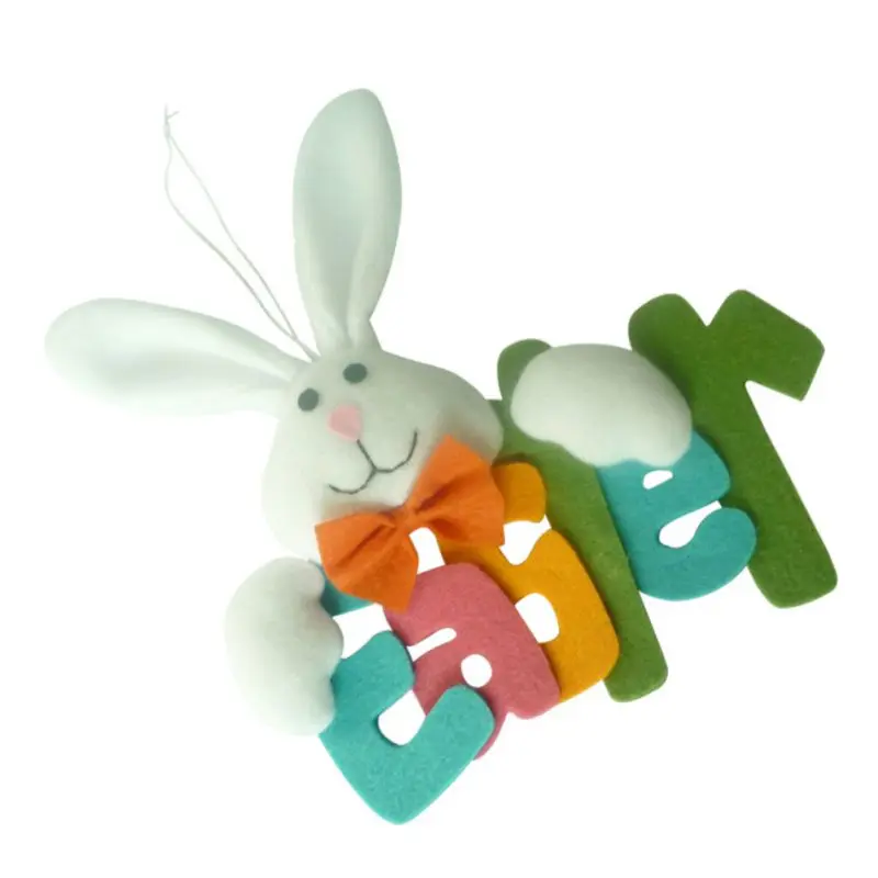 Яйцо охотничья вечеринка Декор Пасхальный милый кролик Письмо Отделка стен и