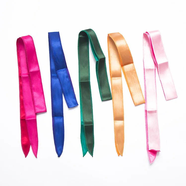 

Women Narrow Thin Scarf Solid Double Color Long Ribbon Scarf Handle Bag Ribbons Multi-Function Decorative DIY Handle Bag Ribbons