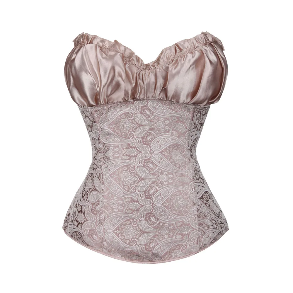 Сексуальные корсеты и бюстье Готическая шнуровка Overbust Корсеты Застежка молния