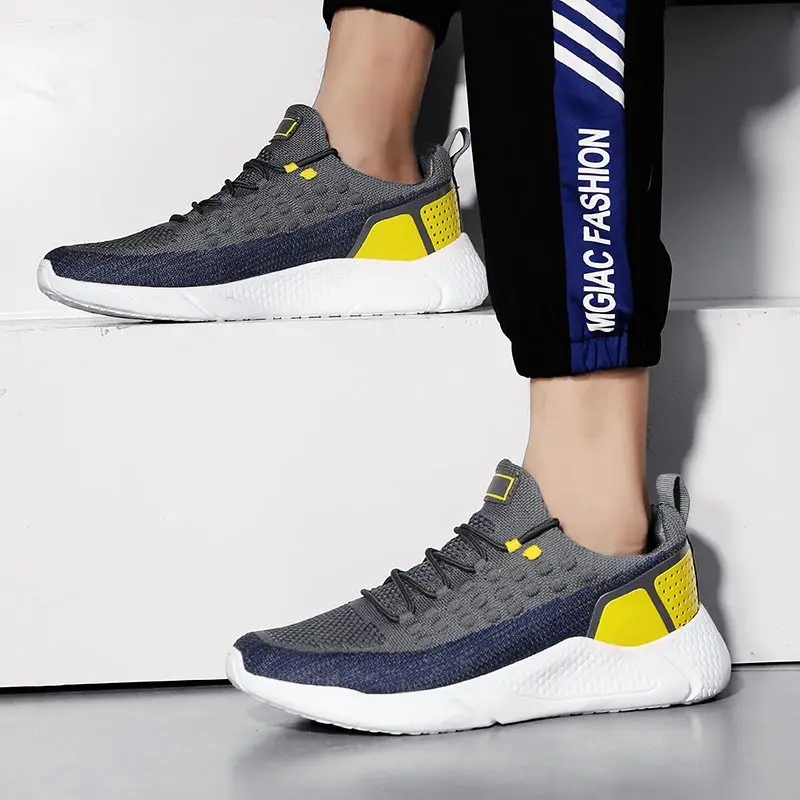 Plus Size Summer Lightweight Running Shoes Men Sport Sneakers Men's Sports Cheap Black Fitness Training Zapato A-494 | Спорт и