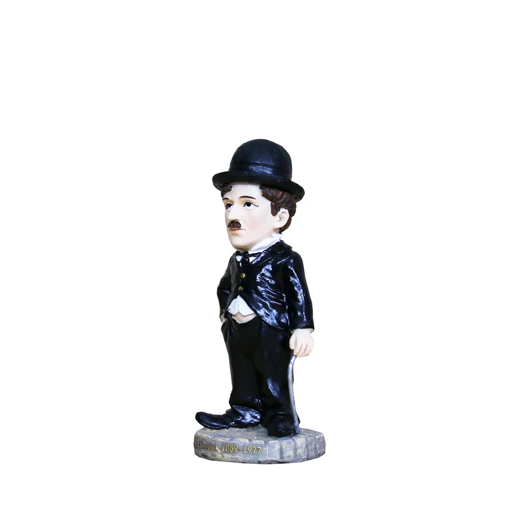 

Vogue World Famous Person Statue USA America Charlie Chaplin Actor Director Figure Model Toys Gift Collect