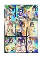 9pcsset acg beauty lingerie girls swimsuit bikini refraction sexy girls hobby collectibles game anime collection cards