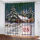 Рождественская елка Санта Клаус шар окно занавеска s гостиная ткань занавески для дома драпировки занавески s для спальни