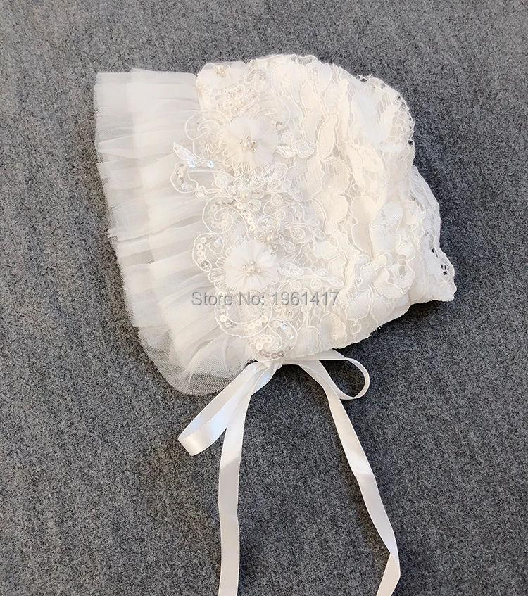 Шапочка для девочек кружевная зимняя новорожденных | Детская одежда и обувь