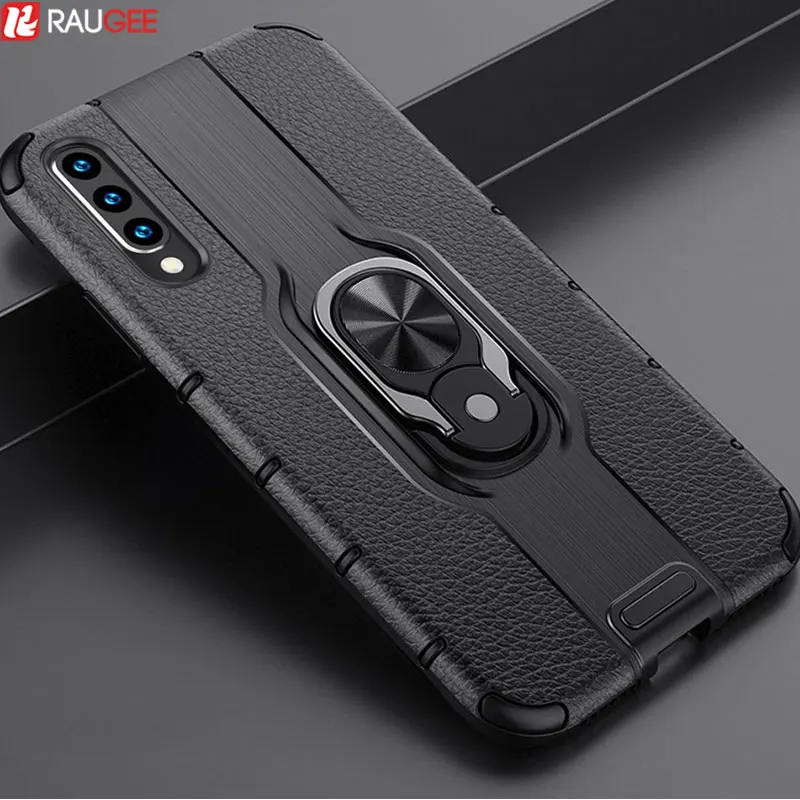Чехол для Samsung Galaxy A50 металлический чехол с кольцом подставкой A 50 мягкий