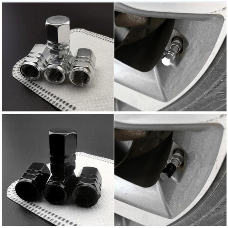 

4 Pcs Car Tire Valves Stem Bolt-in Alloy Leakproof Wheel Valves Cover H8WE
