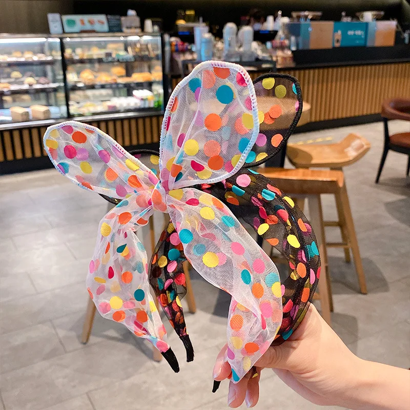 

Wave Point Bow Lovely Children Girls Net Yarn Hairband Headband Cute Girls Kids Sweet Party Daily Headwear Fashion Accessories