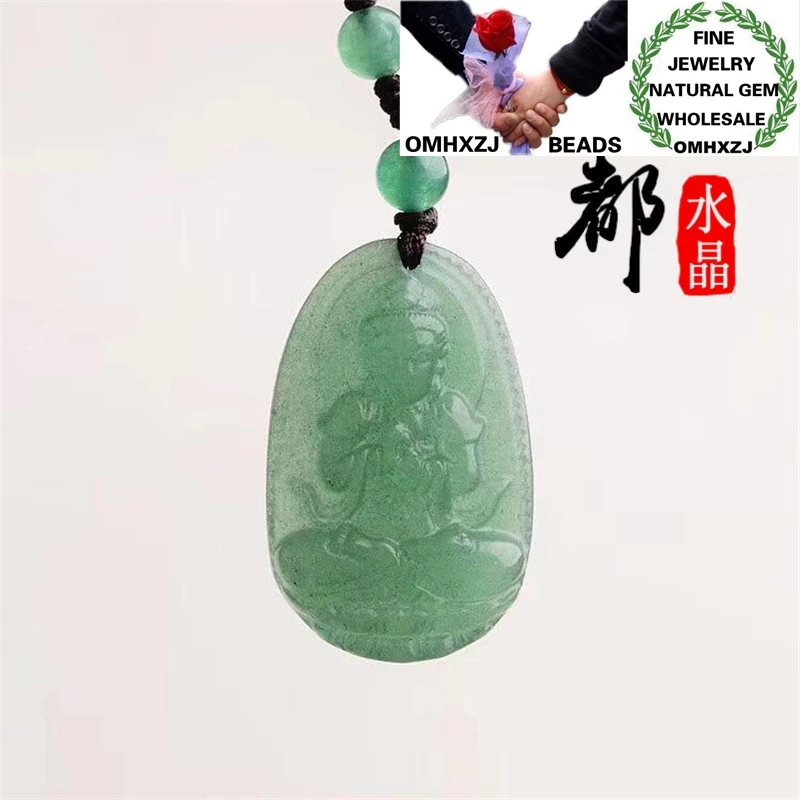 OMHXZJ Wholesale ZB450 European Fashion Birthday Wedding Gift Natural Stone Fine Aventurine Zodiac Signs Buddha Pendant Charm | Украшения и