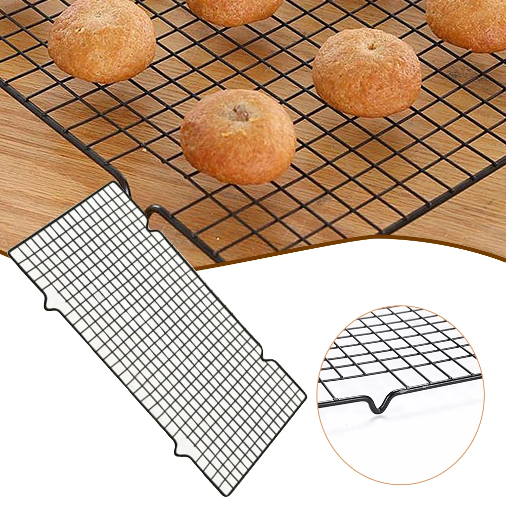 

Carbon Steel Cooling Rack Nonstick Wire Cooling Grid Baking Rack for Biscuit Cookie Pie Loaf Baking Accessories 2 Sizes Supplies