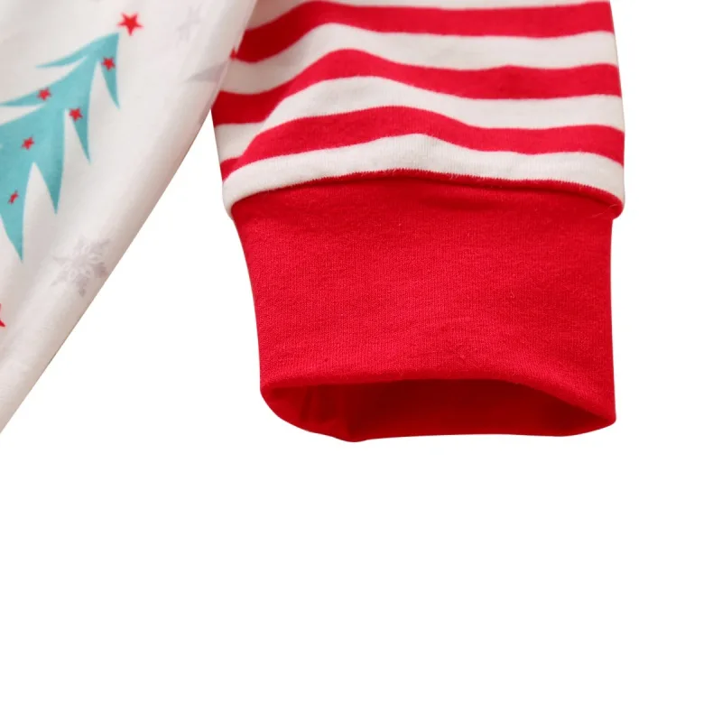 

Autumn Baby Romper Girl Boy Christmas Tree Pattern Infant Long Sleeve Romper+Headband Newborn Set3