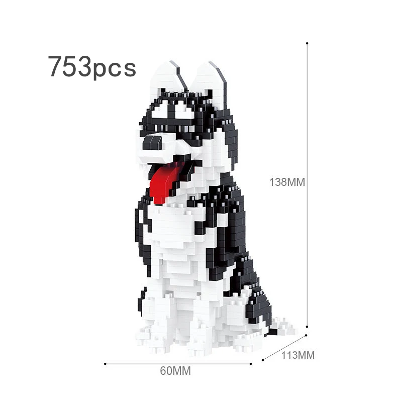 Микро блоки мини животные классические Домашние овчарки модель строительные