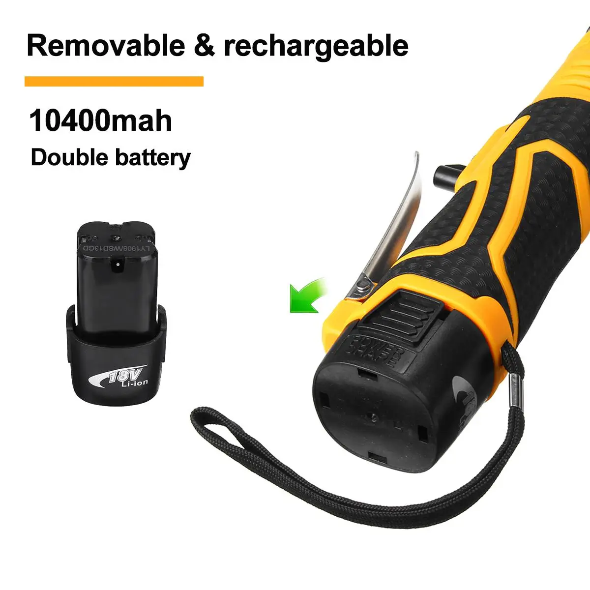 18V 10400mah литиевая батарея перезаряжаемый 60NM электрический ключ портативный Трещоточный ключ 90 градусов инструмент гаечный ключ быстрое зарядное устройство