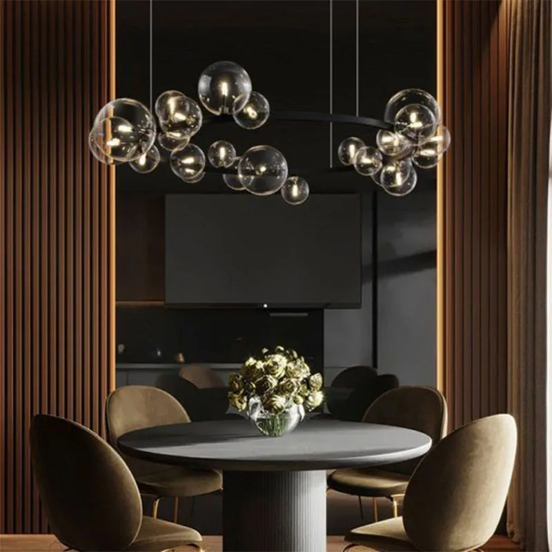 Comprare Nordic Vetro LED Lampade A Sospensione Di Lusso Nordic Living Room Bar Hanglamp Moderno Ristorante Complementi Arredo Casa Lustre Sospensione Apparecchio