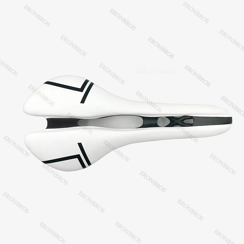 white Black Ultralight Selle full Carbon Saddle Bicycle vtt racing seat Wave Road Bike Saddle for men sans cycling Seat mat bike Spare Parts - Цвет: white Black