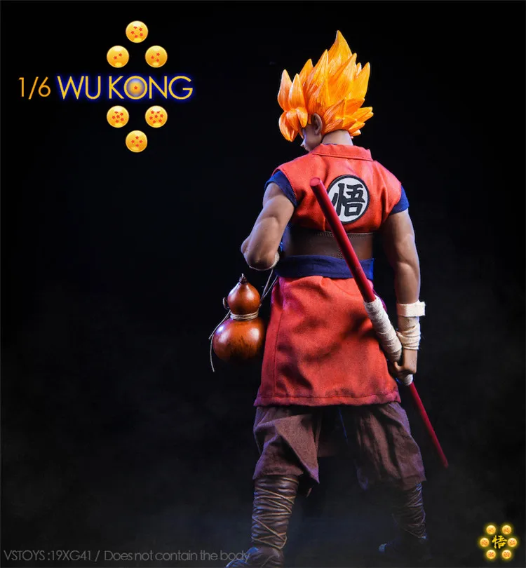 Коллекционная 19XG41 1/6 японский аниме Dragon Ball WU KONG Head& Clothes аксессуар прямой/Strabismus Eyes версия для фанатов
