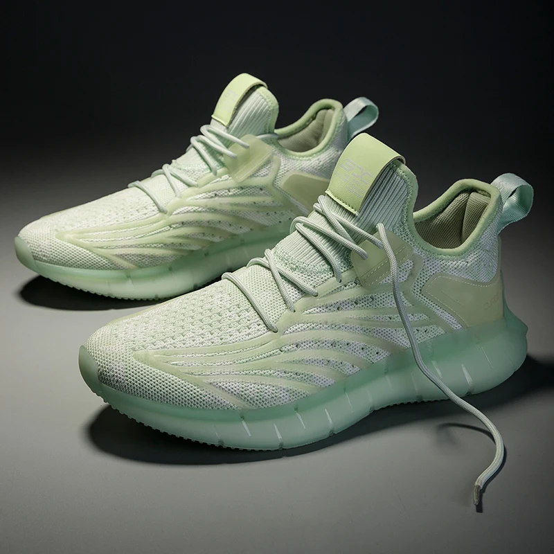 

Hot Sale 2020 Men's Running Shoes Trendy Men's Luminous Flying Popcorn Bottom Sport Tide Shoes Wild Comfortable Cushioning Shoes