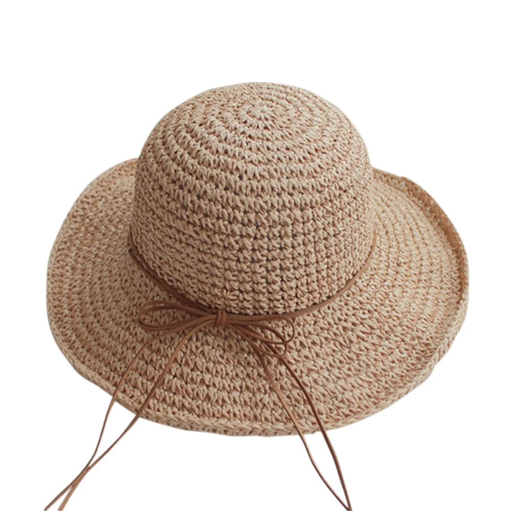 Регулируемая модная широкополая шляпа от солнца женская Соломенная Панама