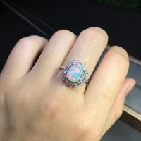new opal ring womens 925 silver high end luxury style rare black opal has a status symbol