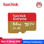 Карта памяти Sandisk micro sd EXTREME PLUS, microSD TF, класс 10, карта памяти A2, 32 ГБ, 64 ГБ, 128 ГБ, 256 ГБ, U3, V30, 160, МБс., класс 10