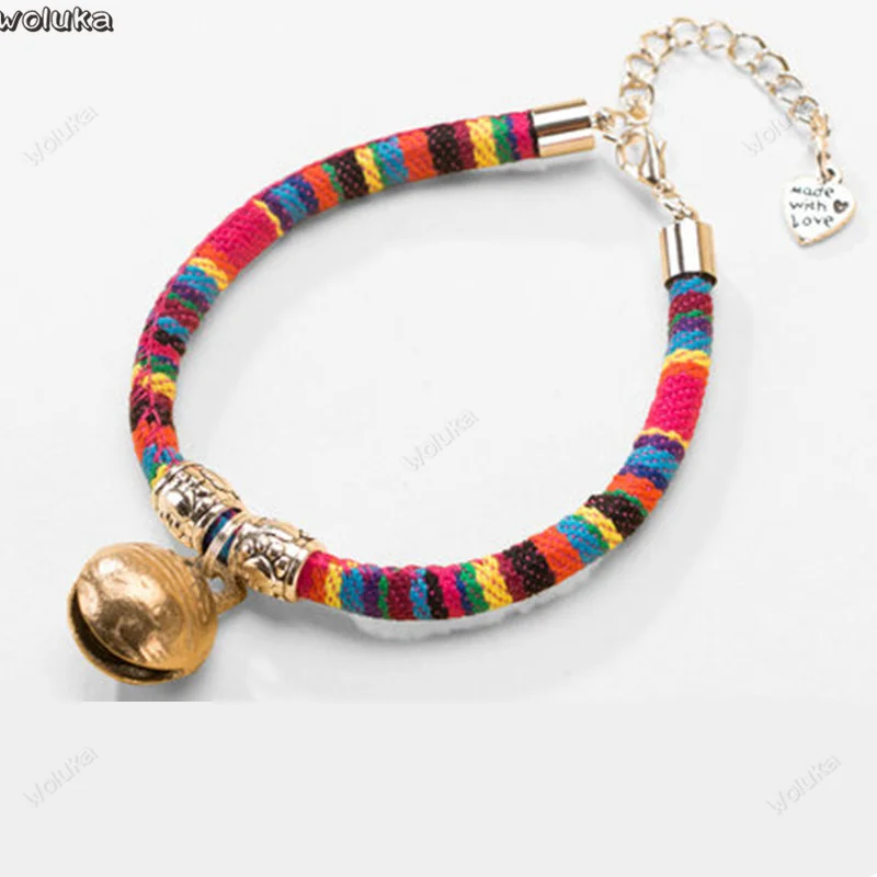 Собачий ошейник в этническом стиле кольцо-колокольчик для маленькой собаки