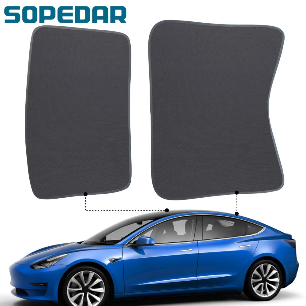 Auto Glas Dach Sonnenschirm für Tesla Modell 3 Original Vorne Hinten Dachfenster Rollo Shading Net Windschutzscheibe Shades Auto Zubehör
