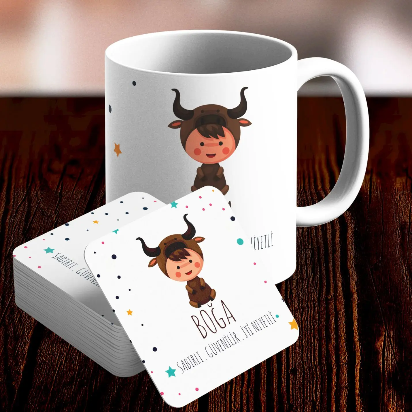 

Taurus Zodiac Special Cute Mug and Underlay Set