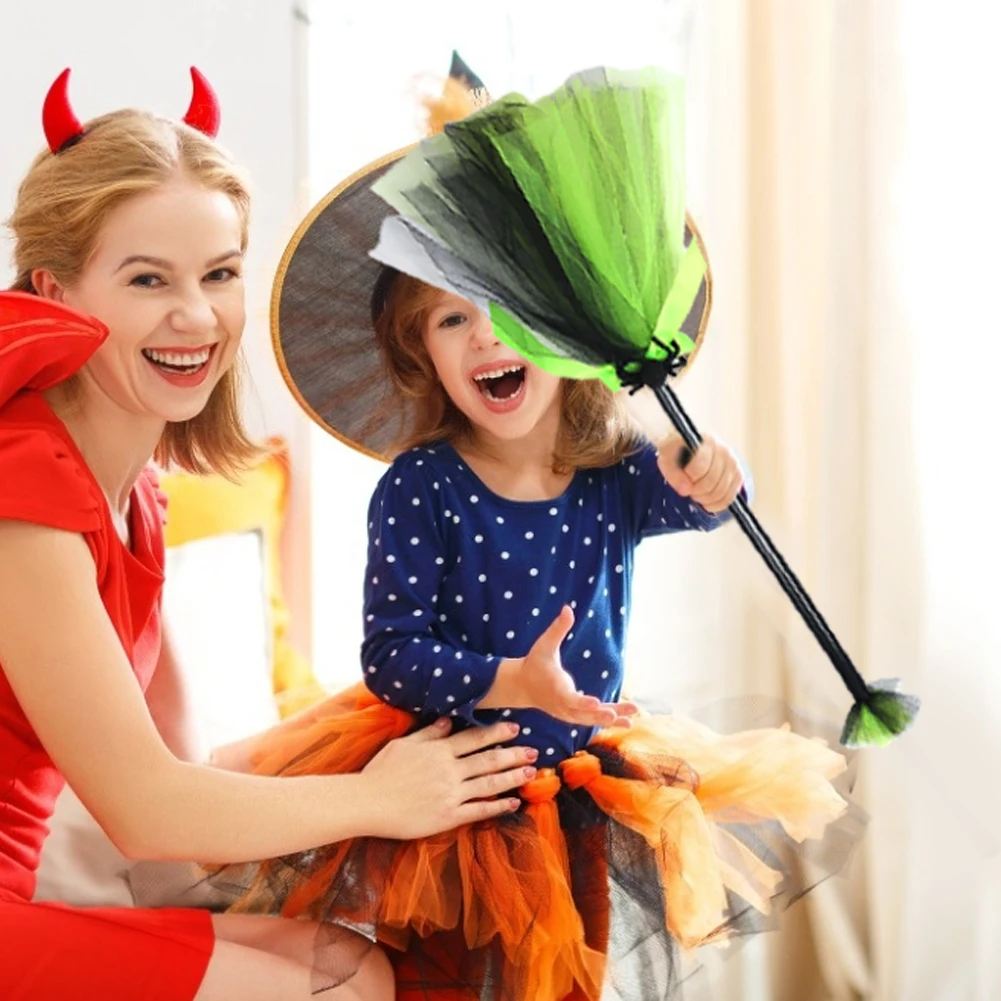 Декоративная метла ведьмы на Хэллоуин ведьма летающая брошь реквизит для