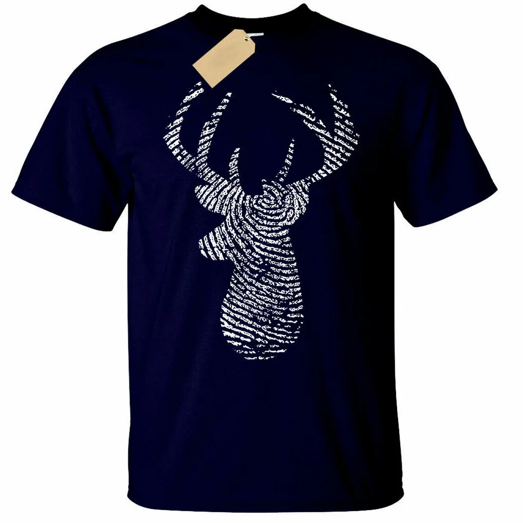 

Stag Print T-Shirt Mens Deer Antlers Wildlife Woodland Sportswear Men Tops TEE Shirt