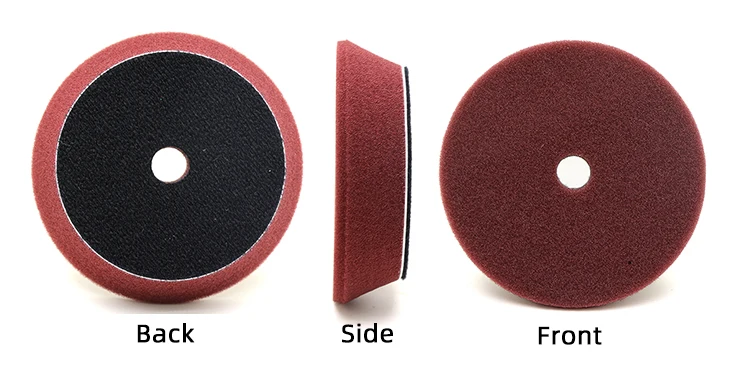 Maroon-2pcs one pack Детализация очень высокое качество 6 шт. 80 мм губка для полировки полировальные подложки комплект для 3 дюймов DA), полировальная машинка для автомобилей с эксцентриковым, Применение - Цвет: Maroon-2pcs one pack