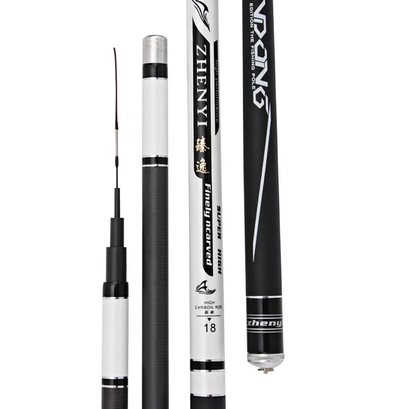 Verkauf 1PC Hohe Carbon Faser Angelrute 1.1/3,9 M 360 Grad Rotierenden Kippen Super Licht Angelrute