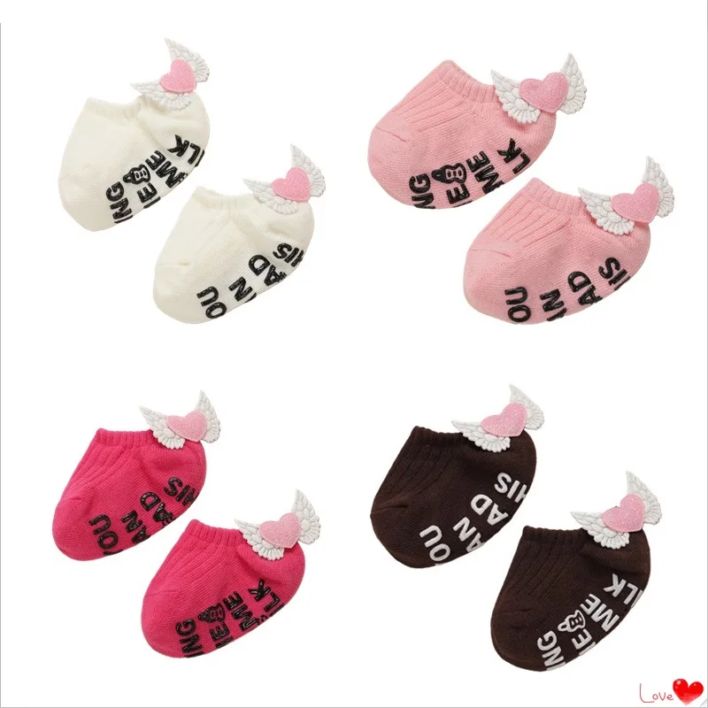 Calcetines antideslizantes con alas de &Aacute;ngel para beb&eacute;, Princesa, barco, accesorios para beb&eacute;-1