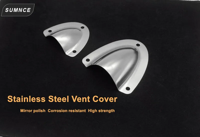 

Marine Grade Stainless Steel Midget Clam Shell Wire Cable Vent Cover hose for Rowing Boat Marine Yacht Surfing Water Sport