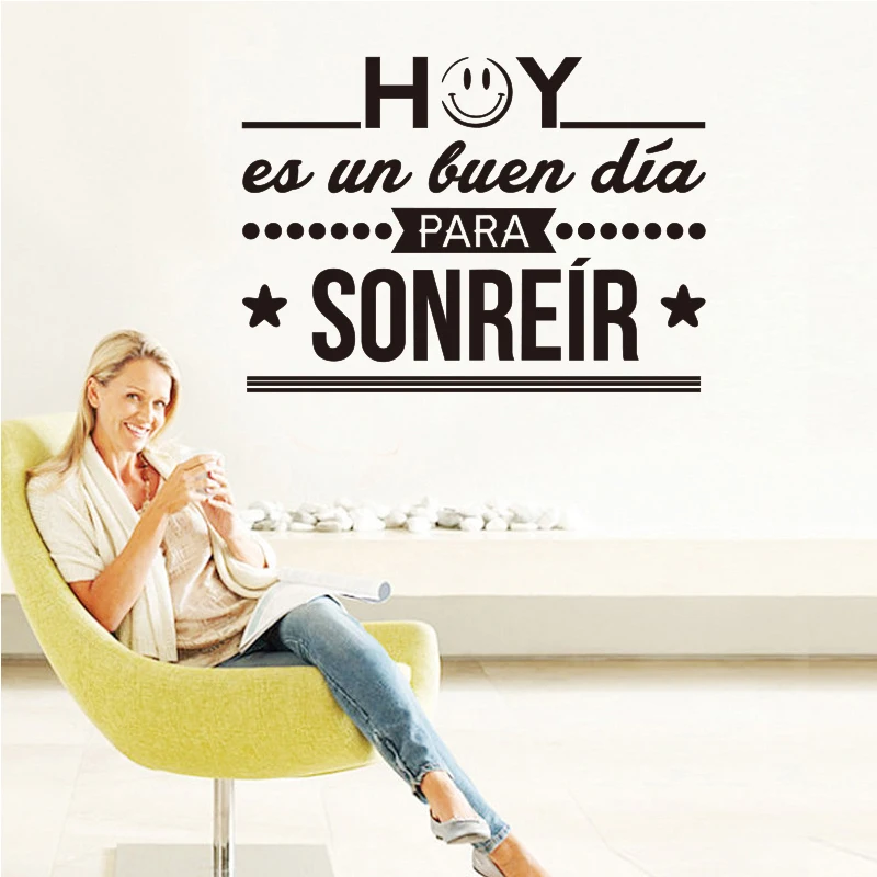 Испанские художественные настенные наклейки для дома и офиса сегодня хорошего