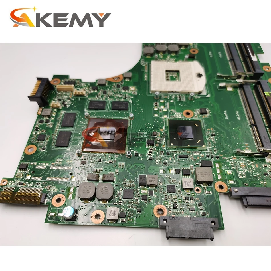 akemy n53sv laptop motherboard for asus n53sv n53sn n53sm original mainboard gt540m support i7 cpu 4xslot free global shipping