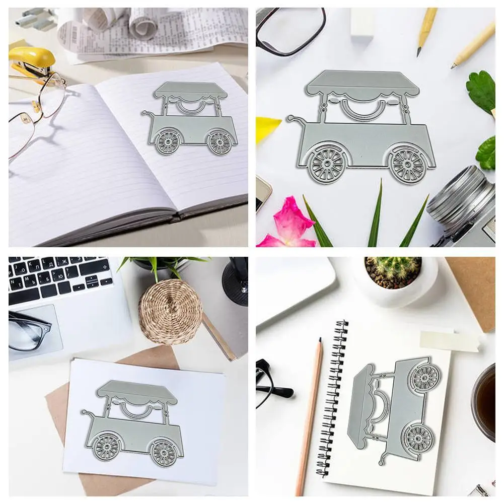 

Metal Cutting die Cut Ice Cream Truck Car Summer Scrapbooking Paper Craft Handmade Album Card Punch Art Alinacutle Cut Dies