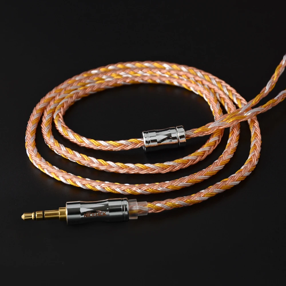 NICEHCK C16-2 16 Core Медь серебро смешанные кабель 3,5/2,5/4,4 мм разъем MMCX/2Pin/QDC/NX7 булавки для ZSX C12 TFZ V90 NICEHCK NX7 Pro/F3