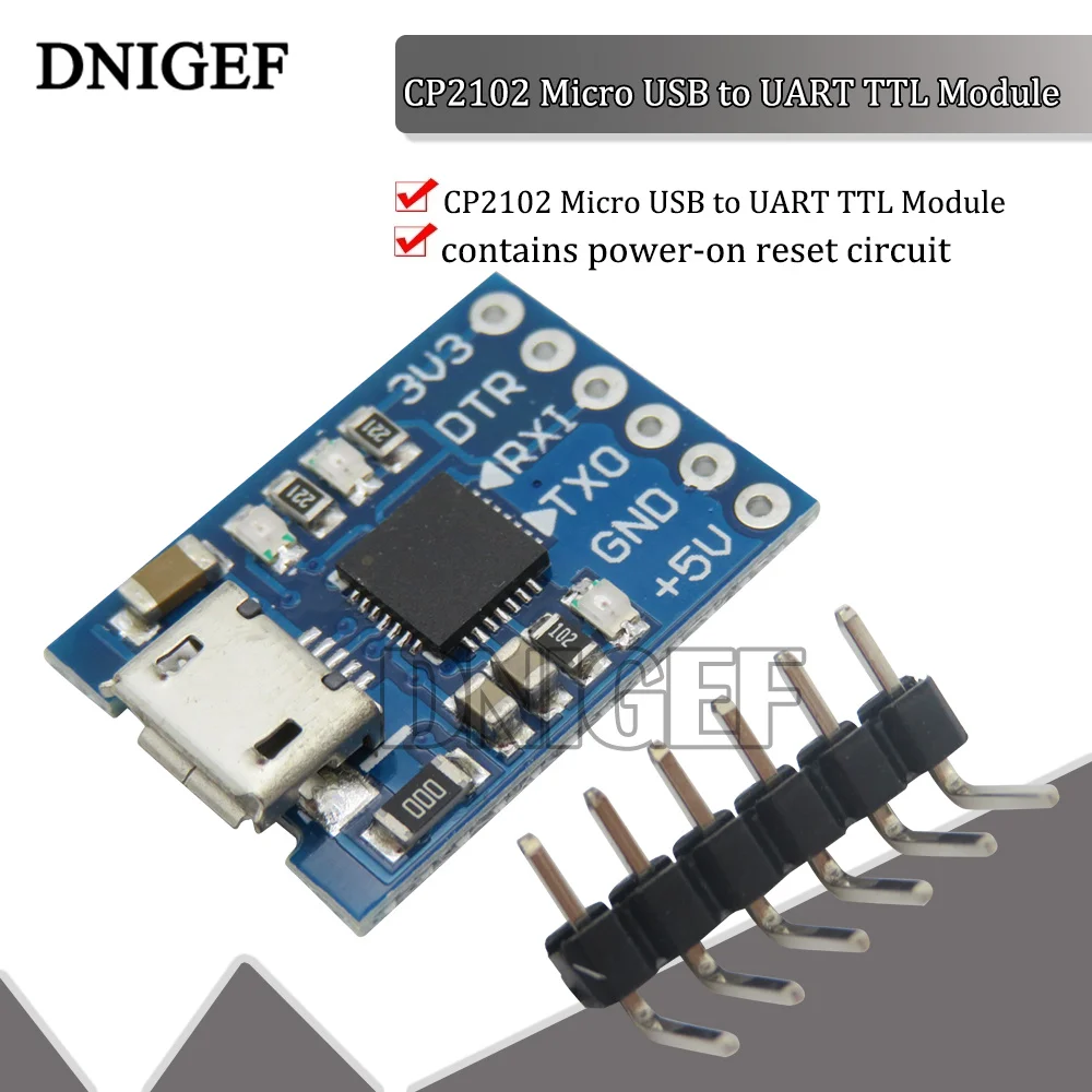DNIGEF CP2102 Micro USB to UART TTL Module 6Pin Serial Converter STC Replace FT232 for Arduino | Электронные компоненты и