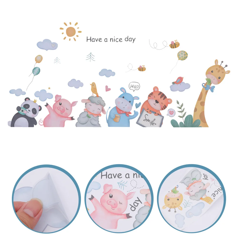 

1Pc Cartoon Bedroom Pasting Sticker Self-adhesive Wall Sticker Removable Wall Decal