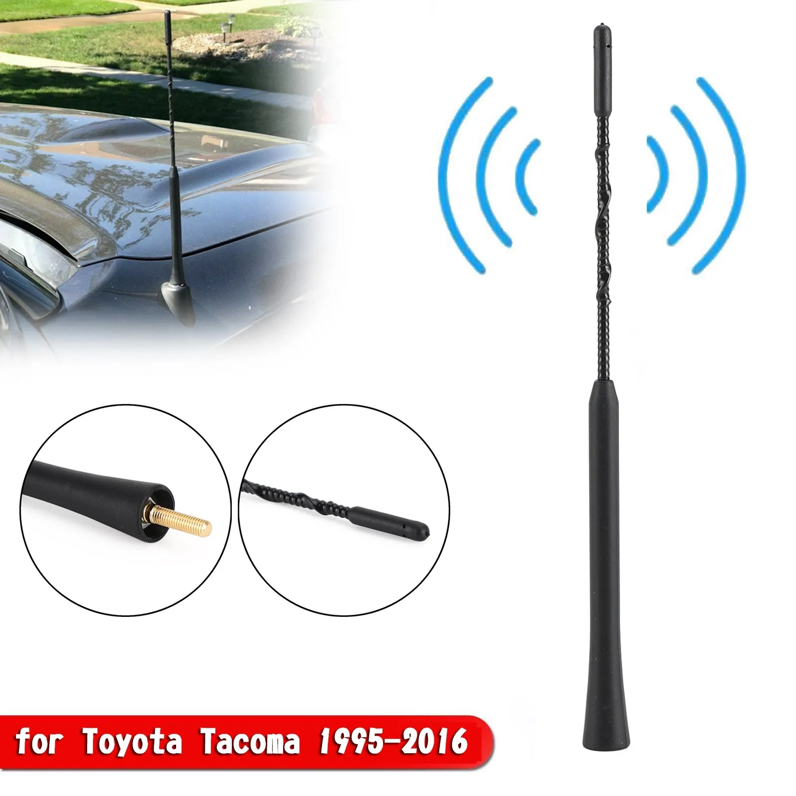 

Artudatech 11 дюймовая черная антенна Mast AM/FM для Toyota Tacoma 1995-2016, автомобильные аксессуары