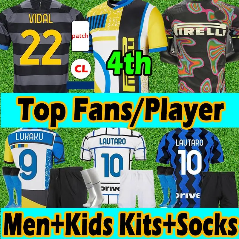 

Adult+Kids Kits+Socks Full sets 21/22 IntER 4th Fans Player Version Soccer Jerseys 2021 mILan LUKAKU LAUTARO ALEXIS VIDAL BARELL