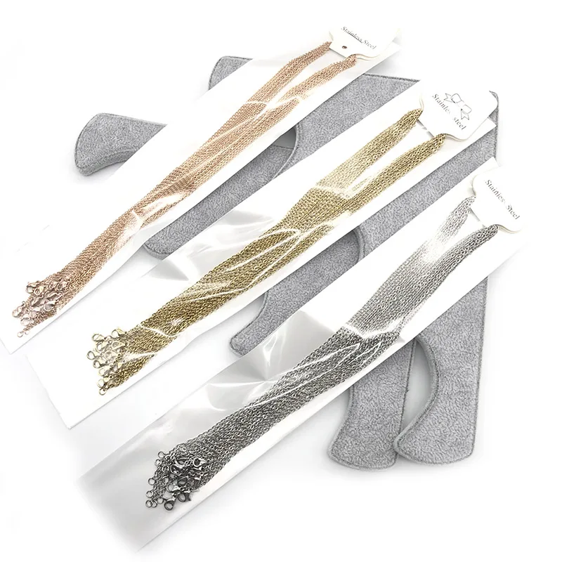 WIWI 5 шт./лот 50 см из нержавеющей стали o-образные плоские цепи крест ожерелье DIY