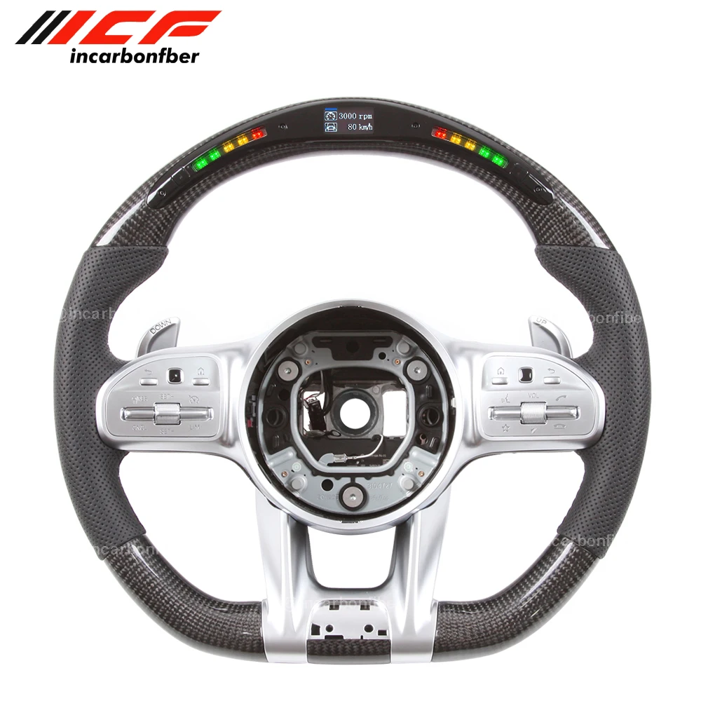 

Рулевое колесо из углеродного волокна для Mercedes Benz C63 E63 GT63 S63 GLC63 G63 GLS63 GLE63 SL63 CLS63