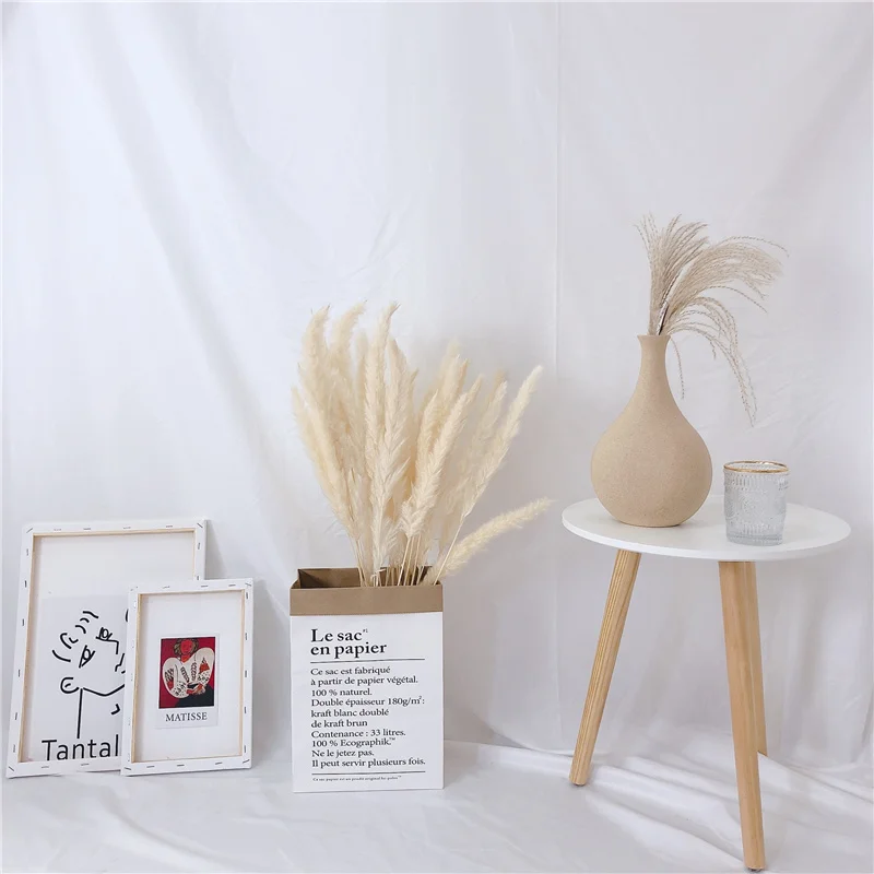 

Flores Secas Natural Dried Pampas Grass Dekoration Phragmites Communis Reed Plume Wedding Flower Bunch Home Decor