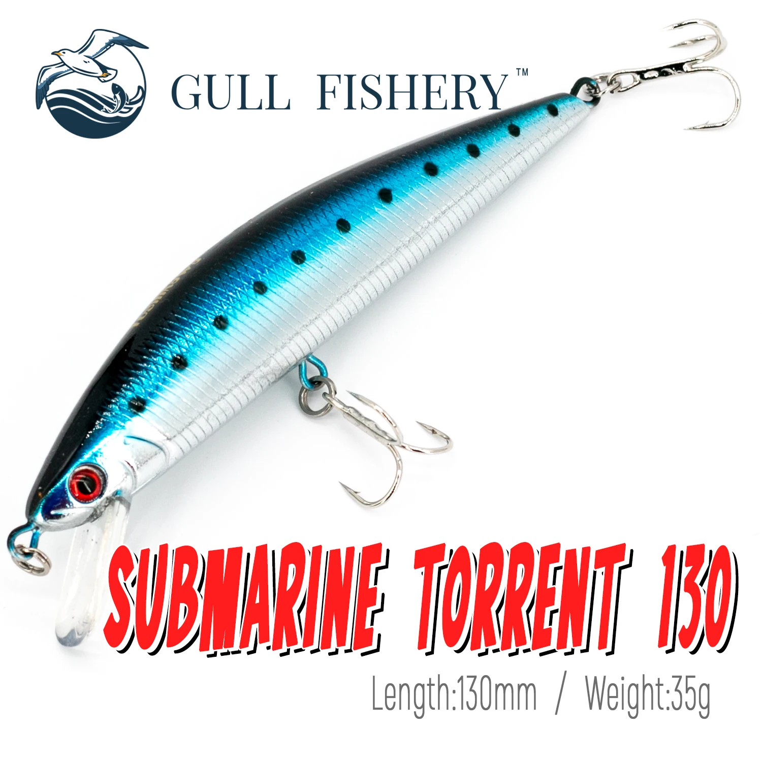 

GULL FISHERY 13cm/35g Fishing Lure Hard Bait Wobbler Sinking Crankbait Minnow Pike Bass Carp Swimbait Tackle Hot Model Big Fish