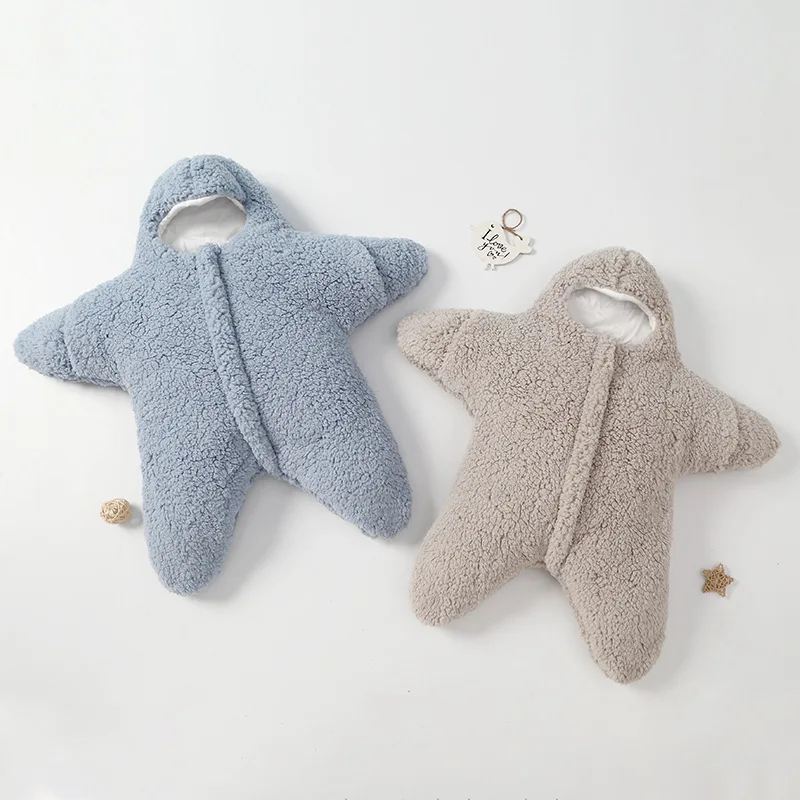 Baby Sleeping Bag Starfish Thicken Infant Sleeping Clothes Newborn Wool Cotton Babies Winter Quilts